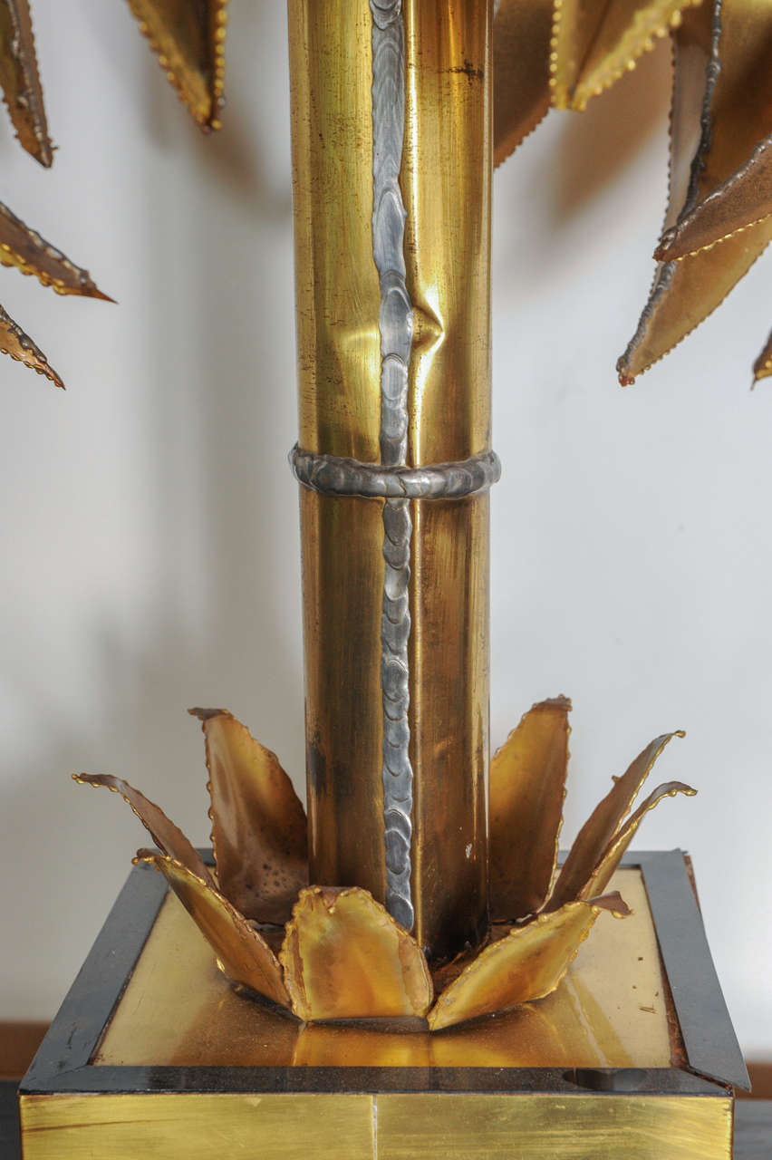 Mid-20th Century Palm tree Floor or Table Lamp by Maison Jansen